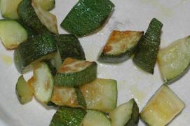 gebratene zucchiniwuerfel/diced fried zucchini gebratene zucchiniwuerfel/diced fried zucchini